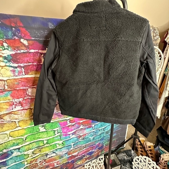 NWT Mavi Black Fleece Sherpa Jean Style Jacket. Size Small - Picture 5 of 8